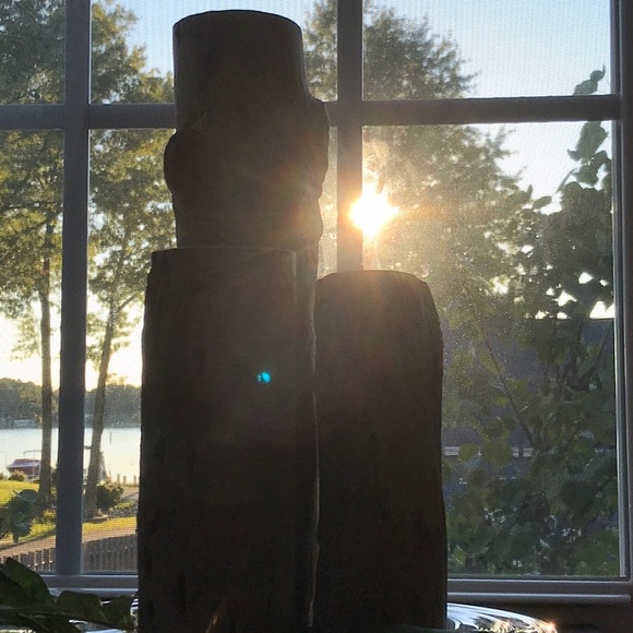 Extra Large Driftwood Candles set of 3 Tea Lights - Picture 10 of 13